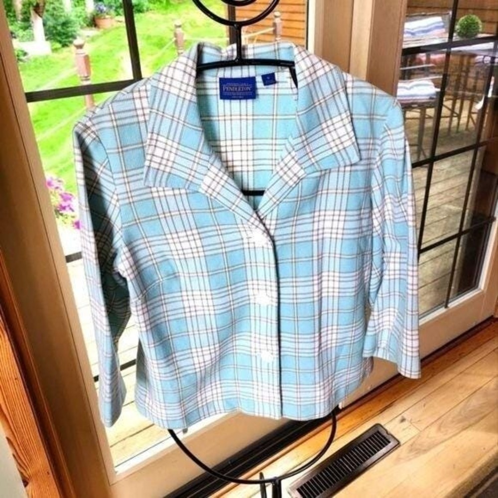 Pendleton‎ Plaid Long Sleeve Sz. M Jacket Coat Blazer